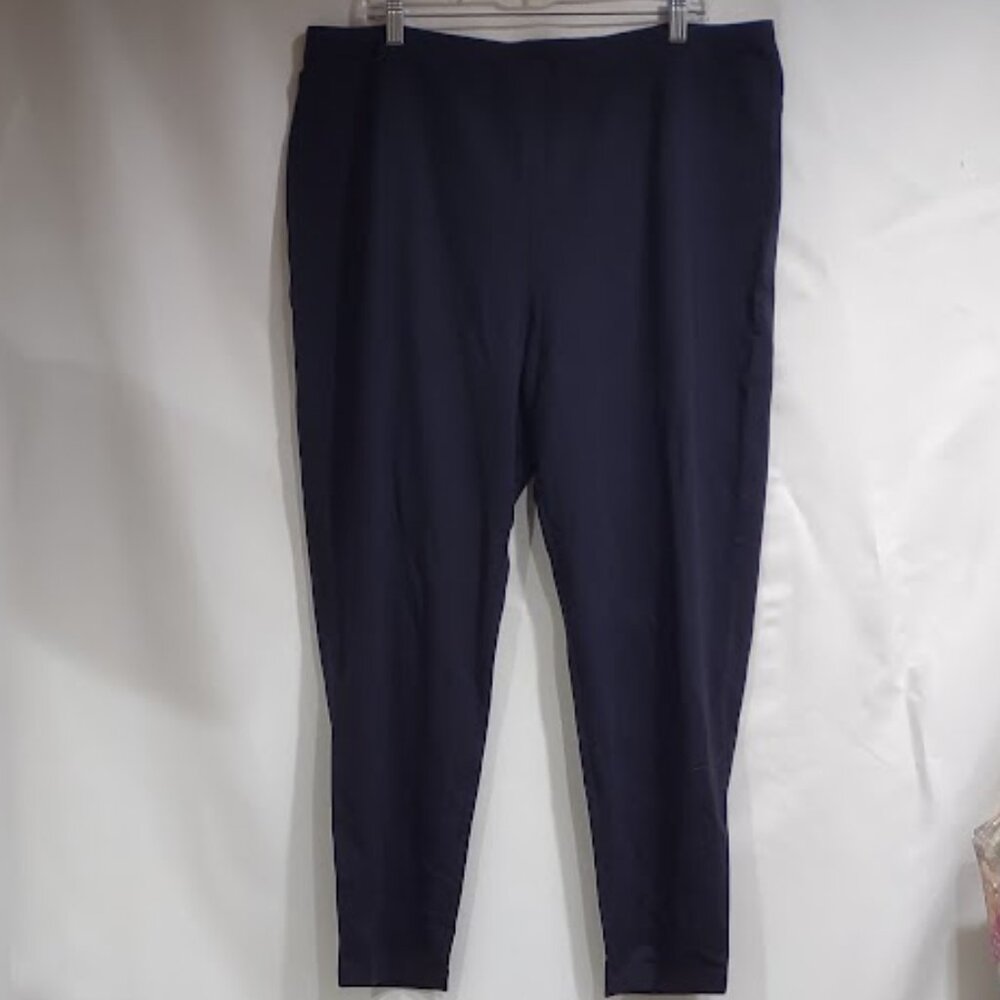 EILEEN FISHER NWT NOCTURNE BLACK PANTS TENCEL  FLEX SLIM ANKLE WASHABLE 1X